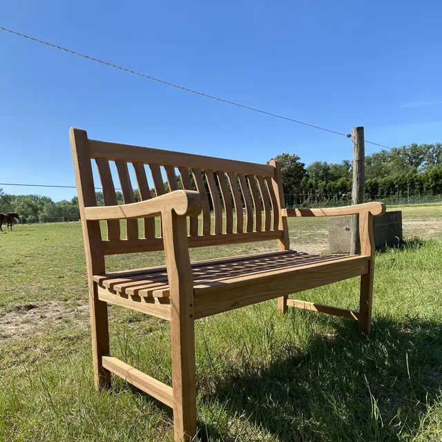 Banc en teck Dordogne 120 cm – photo 3