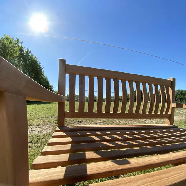 Banc en teck Dordogne 120 cm – photo 5