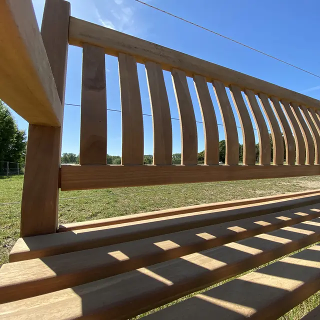 Banc en teck Dordogne 180 cm – photo 7