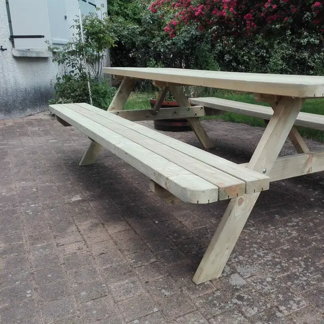Lot de 6 tables de pique-nique ROYAL KING® 200 cm – photo 3