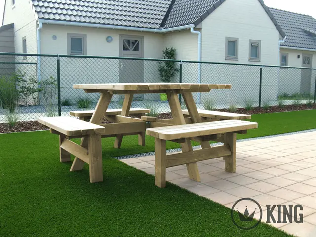 Table de pique-nique carrée KING® 200 × 200 cm – photo 3