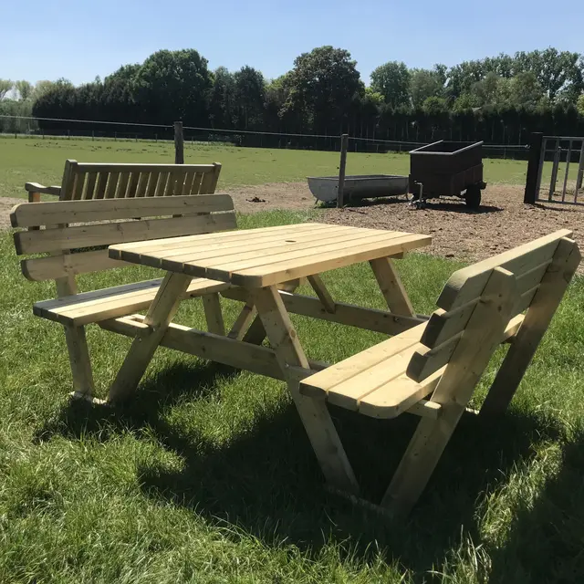 Table de pique-nique KING® 140 cm avec dossiers – photo 4